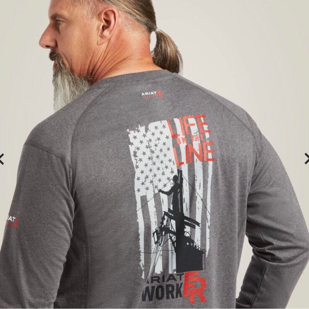 BNWOT Ariat Life on the Line Flame Resistant Cat 2 Long Sleeve Shirt